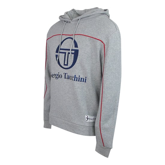 Sergio Tacchini Ground Hoodie Heren Pullover Sweater Grijs Trui 37865 915 X19A - Image 3
