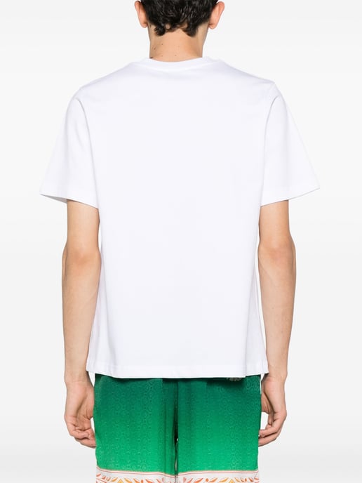 Casablanca Playful Eagle Tennis Club T-shirt med tryck i vitt - Image 2