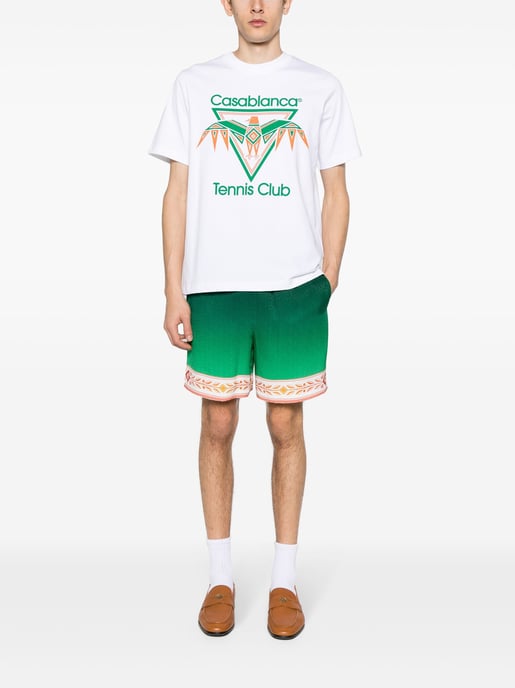 Casablanca Playful Eagle Tennis Club T-shirt med tryck i vitt - Image 5