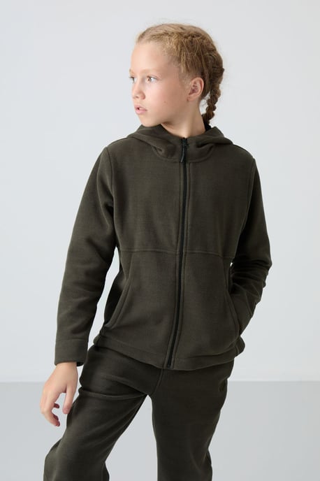 Youth Unisex Hooded Zip Sweatshirt - Image 3