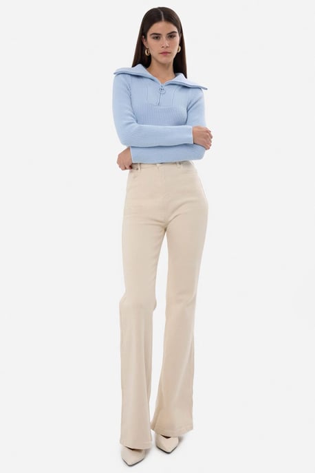 Zippered Knitted Sweater - Image 2