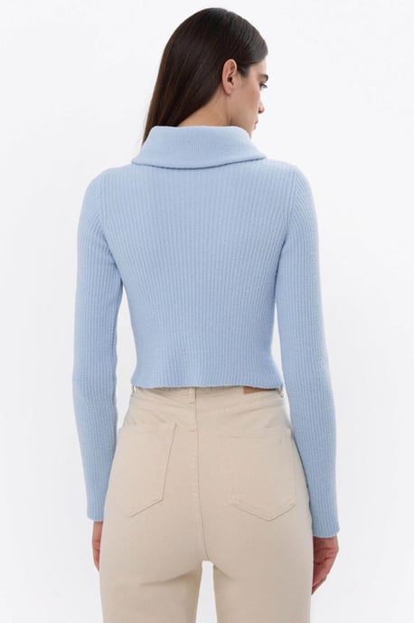 Zippered Knitted Sweater - Image 5