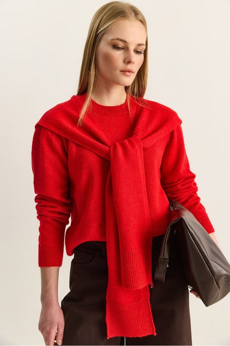 Regular Fit Crew Neck Ribbed Sweater - Image 2