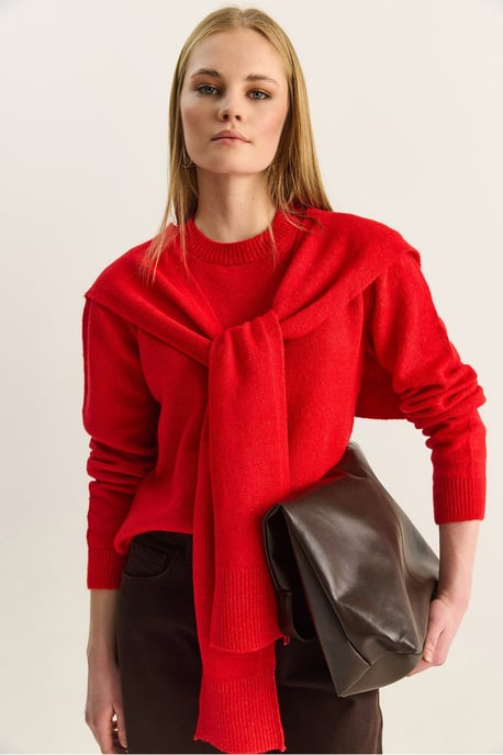 Regular Fit Crew Neck Ribbed Sweater - Image 3