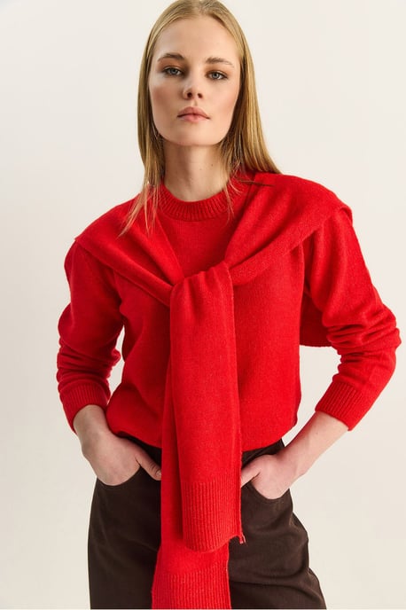 Regular Fit Crew Neck Ribbed Sweater - Image 5