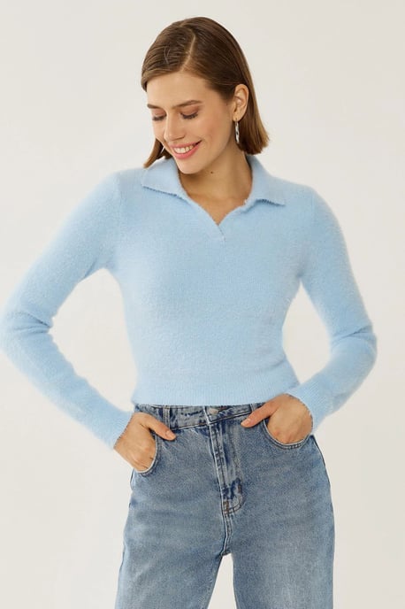Textured Knit Sweater - Image 1