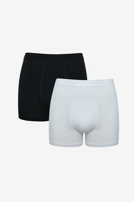 Men's Mid-Waist Cotton Boxer Briefs, 2 Pack - Image 4