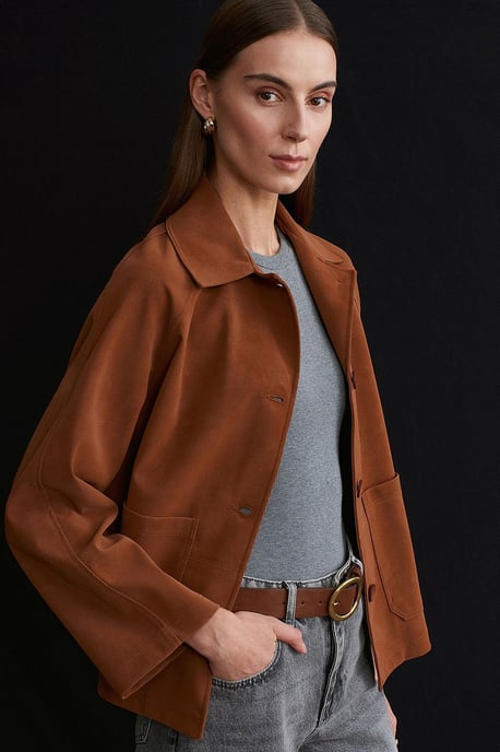 Dames Suède Knopenjack - Image 3