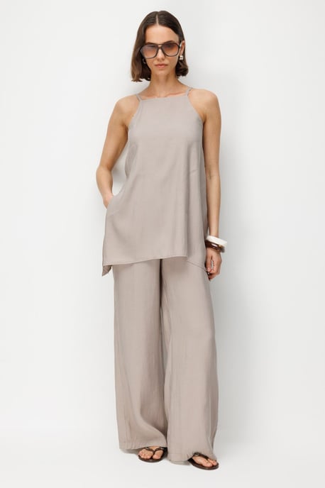 Brede-Pijpen Halter Jumpsuit - Image 3