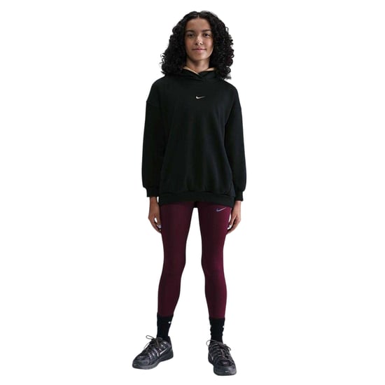 Nike Childrens/Kids Swoosh Oversized Hoodie (Black/Gold) - Image 1