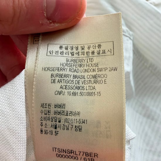 Burberry Pinstripe Button-Down Shirt in White Cotton - Image 4