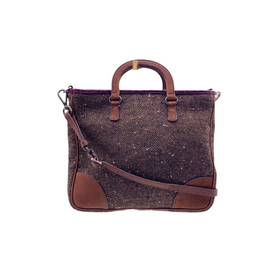 Prada Tweed Axelremsväska 2-vägs - Image 2