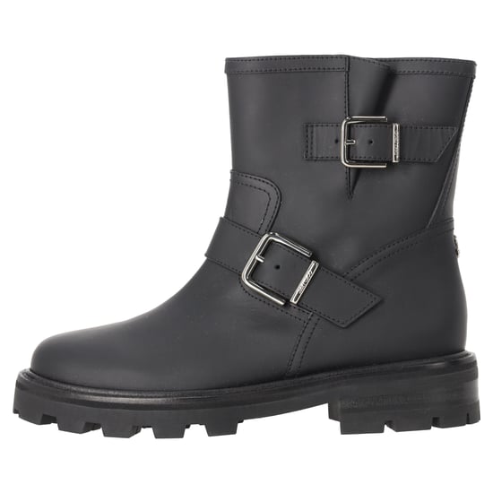 Jimmy Choo Youth II Buckled Ankle Boots in Black Calf Leather - Image 2
