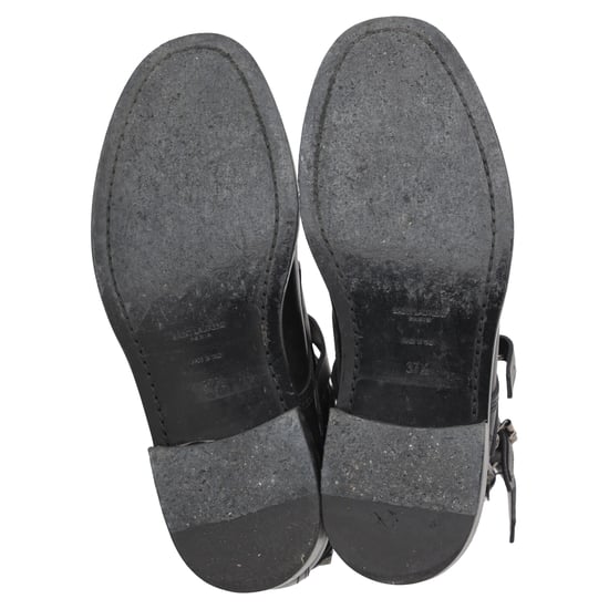 Saint Laurent enkellaarsjes met studs in zwart leer, model Ranger. - Image 5