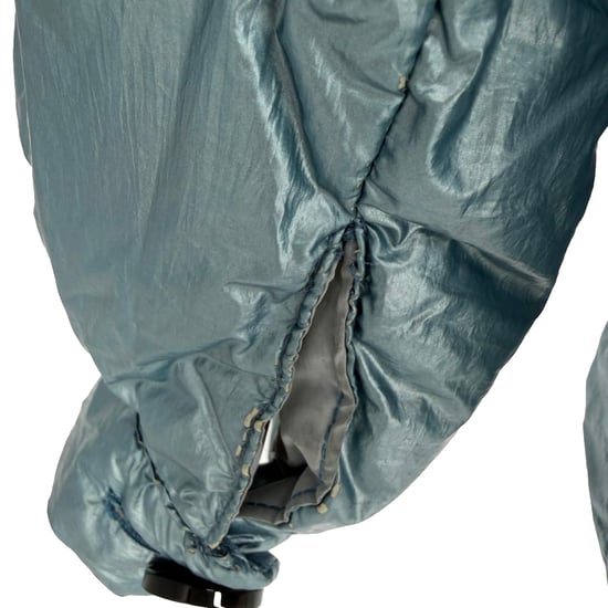 Prada Down Jacket with Faux Fur Hood in Light Blue Nylon - Image 5
