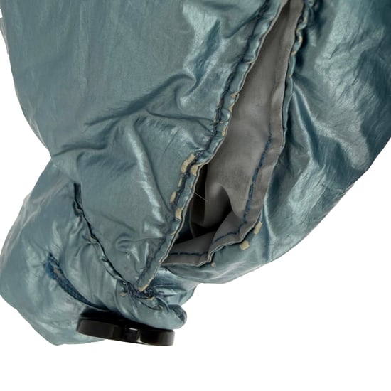 Prada Down Jacket with Faux Fur Hood in Light Blue Nylon - Image 6