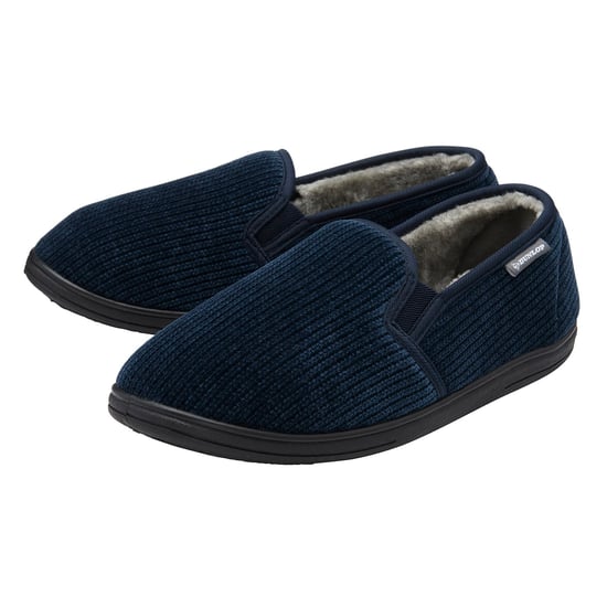 Heren Corduroy Volledige Slippers Marineblauw Deze Comfortabel Gevoerd UK 6-13 - Image 1