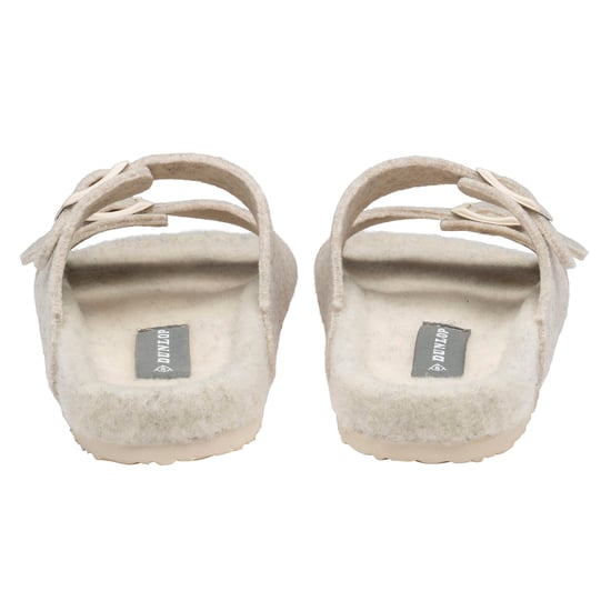 Ladies Faux Fur Double Buckle Slide Slippers Open Toe UK 3-8 - Image 2