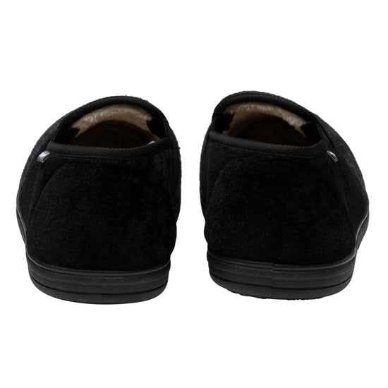 Heren Geruite Volledige Slippers Zwart Houtskool Gevoerd VK 7-12 - Image 2