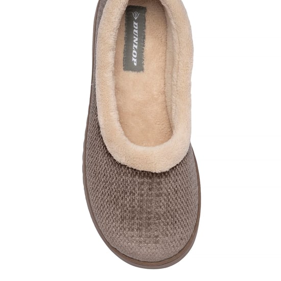 Ladies Textured Ballerina Slippers Brown Tan Warm UK 3-8 - Image 3
