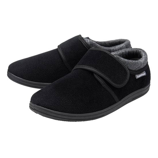 Mannelijke Verstelbare Klittenband Slippers Zwart Gesloten Achterkant VK 6-13 - Image 1