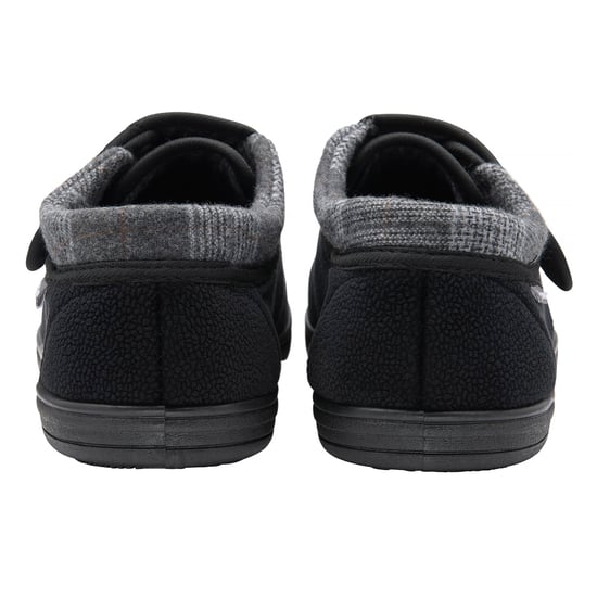 Mannelijke Verstelbare Klittenband Slippers Zwart Gesloten Achterkant VK 6-13 - Image 2