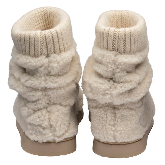 Dames Teddy Fleece Slofjes Oatmeal Taupe Warm VK 3-8 - Image 2