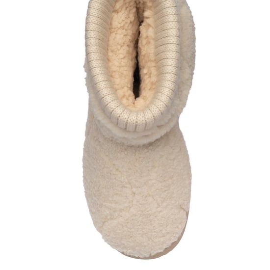 Dames Teddy Fleece Slofjes Oatmeal Taupe Warm VK 3-8 - Image 3