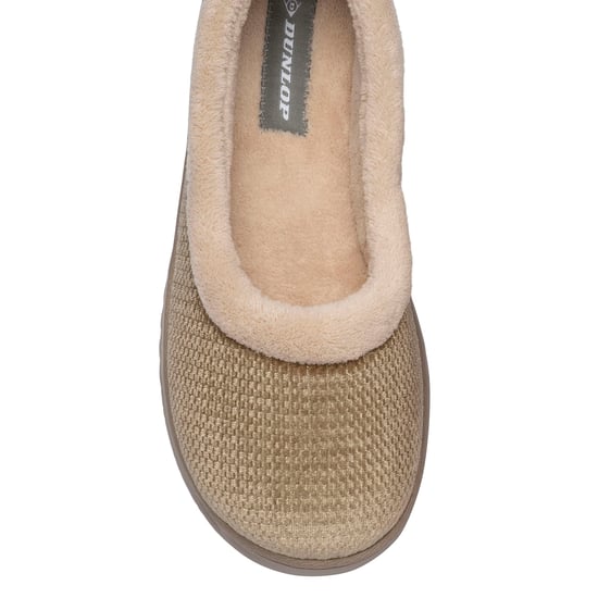 Ladies Textured Ballerina Slippers Brown Tan Warm UK 3-8 - Image 3