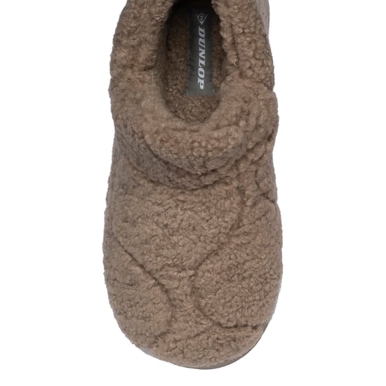 Ladies Teddy Fleece Full Slippers Oatmeal Taupe Cosy UK 3-8 - Image 3