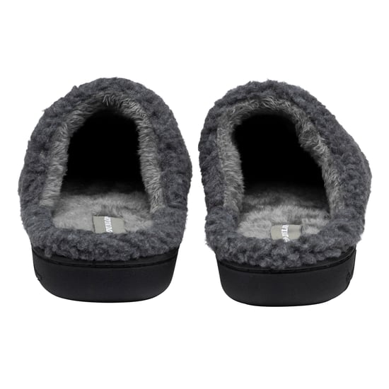 Heren Teddy Fleece Muilezels Charcoal Open Rug UK 7-13 - Image 2