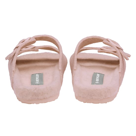 Ladies Faux Fur Double Buckle Slide Slippers Open Toe UK 3-8 - Image 2