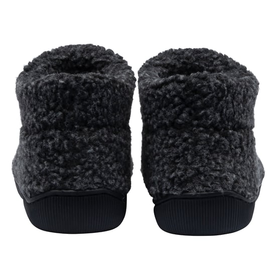 Heren Teddy Fleece Bootie Slippers Charcoal Warm Pluche VK 7-12 - Image 2