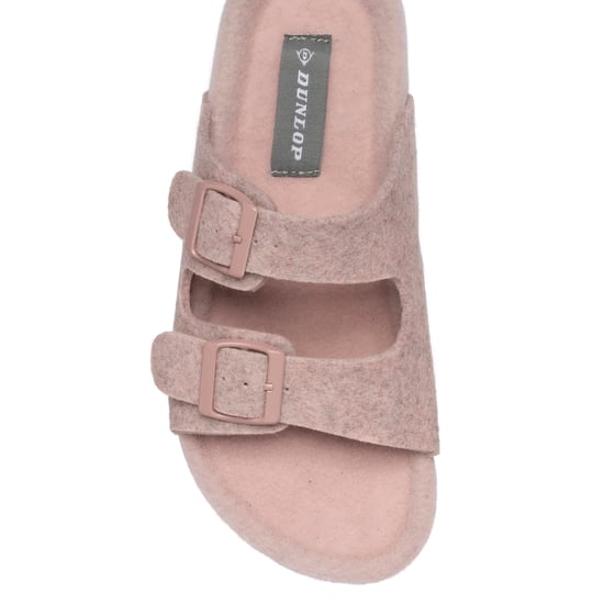 Ladies Faux Fur Double Buckle Slide Slippers Open Toe UK 3-8 - Image 3