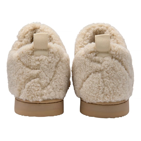 Ladies Teddy Fleece Full Slippers Oatmeal Taupe Cosy UK 3-8 - Image 2