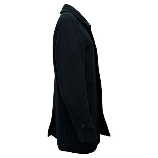 Burberry Single-Breasted Coat in Black Wool - Image 2