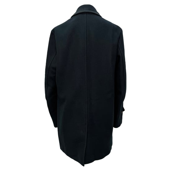 Burberry Single-Breasted Coat in Black Wool - Image 3