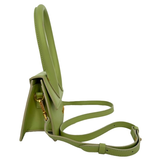Jacquemus Large Le Chiquito Handbag in Green Calf Leather - Image 4