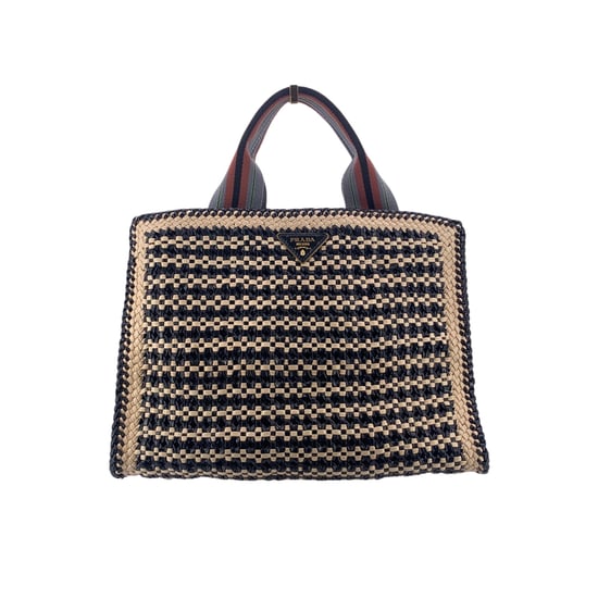 Prada Leather Handbag Madras - Image 1