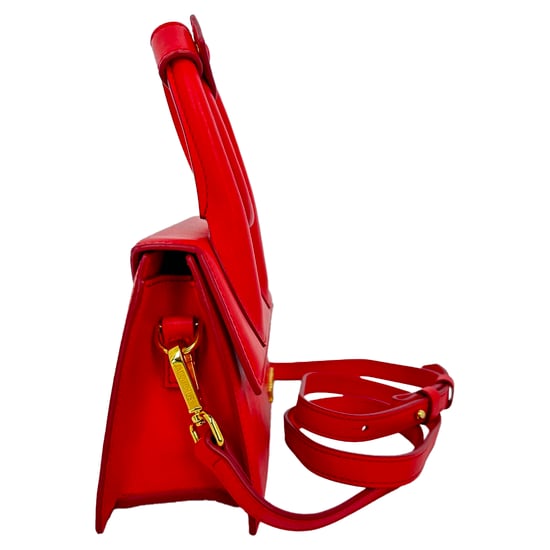 Jacquemus Jacquemus Large Le Chiquito Handbag in Red Calf Leather - Image 4