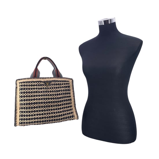 Prada Leather Handbag Madras - Image 2