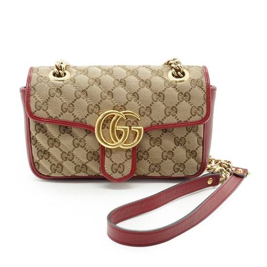 Gucci stoffen schoudertas GG Marmont - Image 1