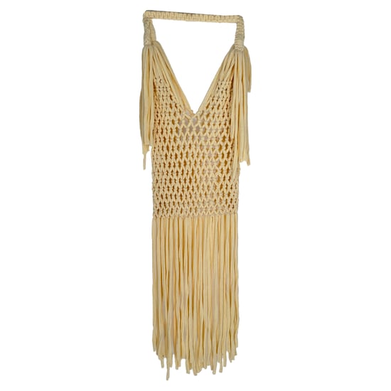 Off-White Macrame hobo Shoulder Bag in Cream Cotton - Image 1