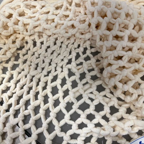 Off-White Macrame hobo Shoulder Bag in Cream Cotton - Image 3