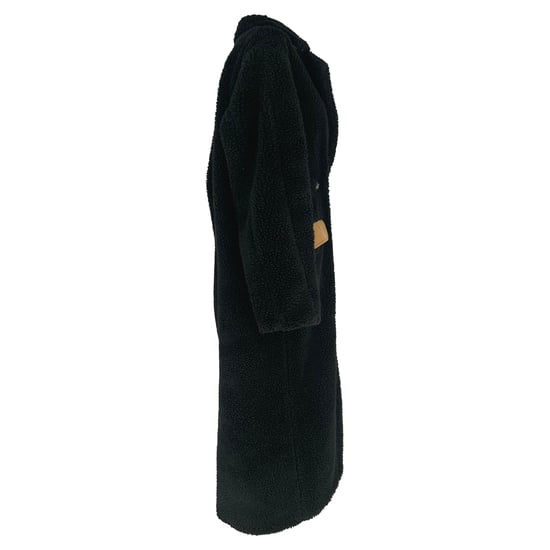 Ganni Teddy Double-Breasted Coat in Black Polyester - Image 2