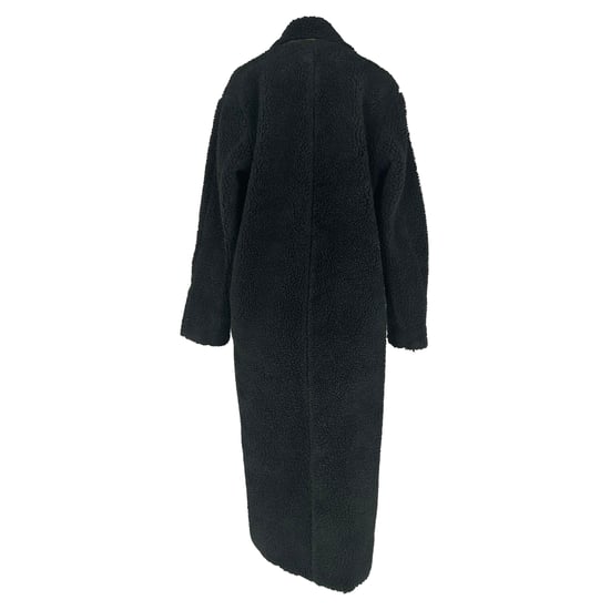 Ganni Teddy Double-Breasted Coat in Black Polyester - Image 3