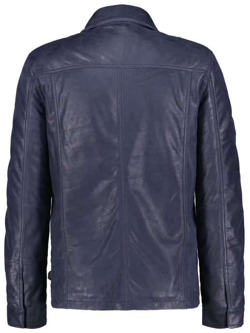 Emberline Leather Shirt - Navy - Image 2