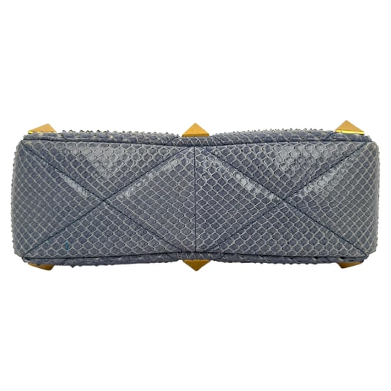 Valentino Garavani Roman Stud Top Handle Bag in Light Blue Leather - Image 6