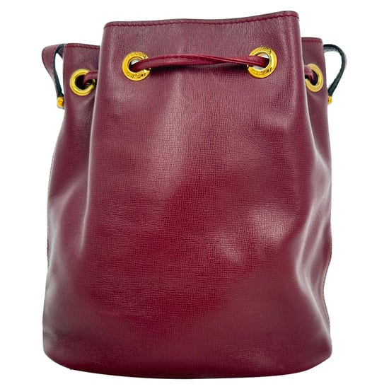 Cartier Must De Cartier Bucket Bag in Burgundy Leather - Image 6