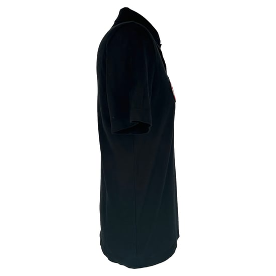 Versace Patched Polo Shirt in Black Cotton - Image 2